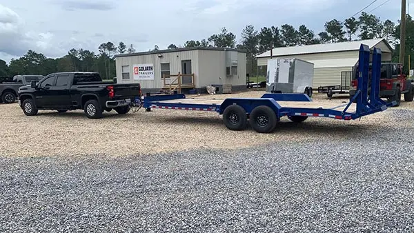 trailer hitched to truck
